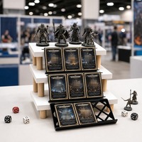 Présentoir compact incliné en acrylique pour cartes à collectionner – Vitrine de comptoir pour propriétaires de magasins de loisirs créatifs et de jeux de société TCG