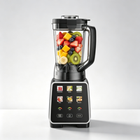 Mixeur Électrique Numérique Robuste 1400W, Bol Transparent 2L, 3 Vitesses, Broyeur de Glace, 6 Lames, Préparateur de Smoothies, Commande Tactile
