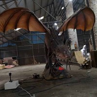 Modèle de dragon occidental réaliste Animatronic avec ailes