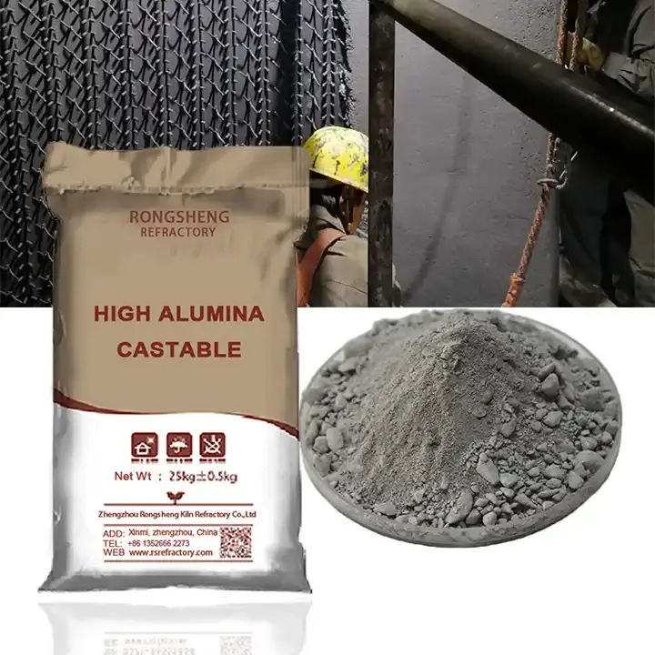 Hoge Aluminiumoxide Versterkte Vuurvaste Gietbare Monolithische Refractories Voor Oven