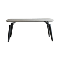 Usine chinoise vend des tables à manger modernes de luxe léger sur mesure avec pieds en métal et plateau en verre trempé, meubles de salle à manger 6 places pour