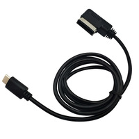 Grosir kustom kecepatan tinggi Tipe c laki-laki ke AMI MDI AUX Flash USB C Audio Adapter USB-C kabel pengisi daya mobil