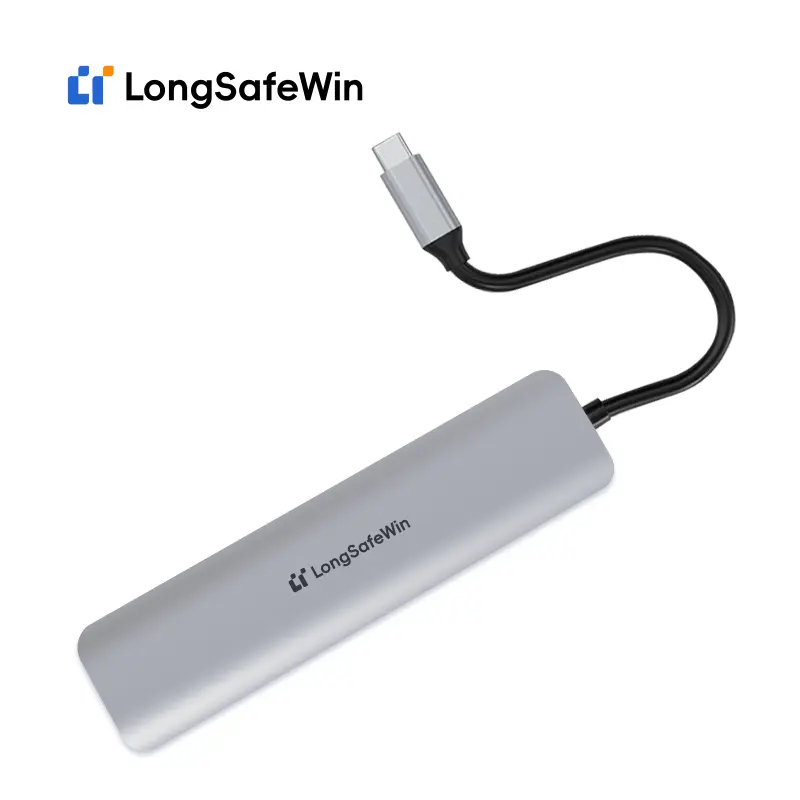 Longsafewin 9-In-1 Type C Hub Multifunctionele Adapter Docking Station Usb 3.0 Splitter Mac Pro Essentiële Computer Accessoire