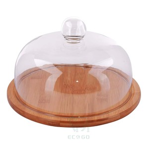 Soporte para Pastel de Boda de Bambú Orgánico Ecológico Personalizado de Fábrica - Plato de Servir Sostenible - Product Image 1