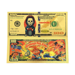 18 Model Tempat Sampah GARBAGE PAIL KIDS Uang Kertas Anime Amerika Berlapis Emas 24K untuk Hadiah - Product Image 6