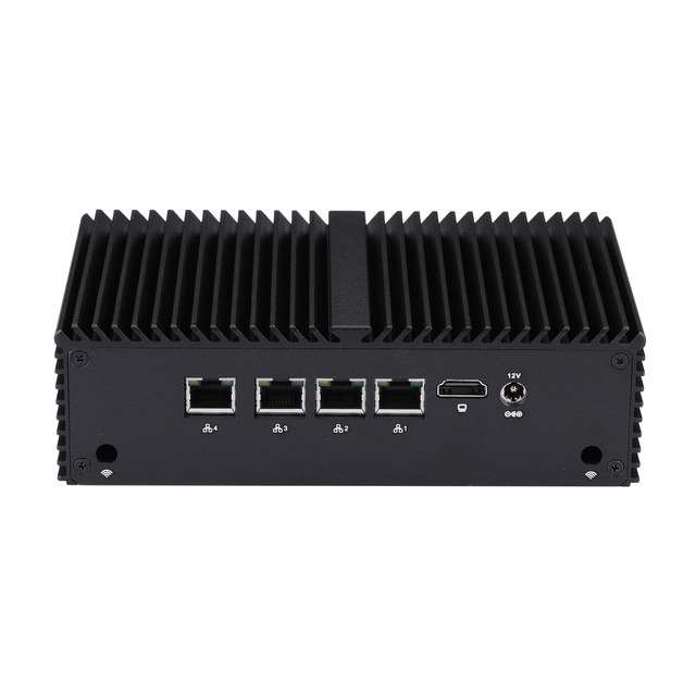 Kansung OEM 4 LAN Port Mini Desktop Computer Linux J6412 Quad Core Lte Mini PC Thin Client PC for Kiosk Digital Signage