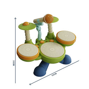 Juguetes musicales de ritmo para bebés, instrumentos de percusión electrónicos, juguetes educativos Montessori para niños, juego de batería de jazz de plástico. - Product Image 4