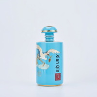 Bouteille à liqueur en céramique émaillée personnalisée TONFO, bouteille vide en porcelaine pour spiritueux avec bouchon en liège pour l'emballage du whisky, de la vodka et de la tequila