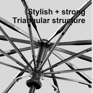 Parapluie automatique personnalisé avec logo, protection UPF50+, 60 baleines, diamètre 105 cm, large sangle, revêtement noir, idéal pour les trajets quotidiens et les voyages - Product Image 4