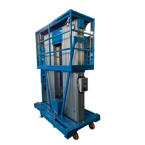 Small Electric Hydraulic Aerial Work Lifting Platform Car Single Mast Aluminum Alloy Elevator