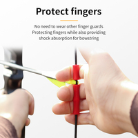 Protège-doigts en silicone SPG pour tir à l'arc, protection de corde en caoutchouc pour arcs classiques et longbow, accessoires pour enfants