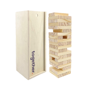 ชุดบล็อกก่อสร้างแบบโต้ตอบพิมพ์โลโก้ได้ปรับแต่งได้สำหรับสำนักงานและโรงเรียนพร้อมกล่องของขวัญส่งเสริมการขายสำหรับเพื่อน - Product Image 1