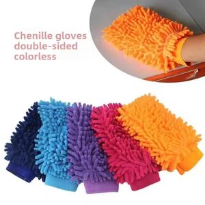 Guante de lavado de coches de chenilla de doble cara engrosado, altamente absorbente, sin pelusas, para lavado de ruedas, con espuma súper suave - Product Image 4