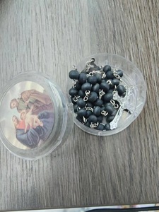 6mm rosa profumo perline in legno croce sacra collana con rosari in <span class=keywords><strong>argento</strong></span> croce Maria centro <span class=keywords><strong>rosario</strong></span> <span class=keywords><strong>gioielli</strong></span> religiosi - Product Image 6