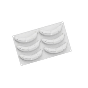 Banana Mousse Cake Mold 6 Cavity <b>Silicone</b> <b>Baking</b> Mold For Pudding Chocolate Ice Cream Realistic Fruit Shape - Product Image 5