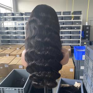 Хит продаж 2024: парик из натуральных бразильских волос Remy, плотность 180%, класс 10А, с эффектом Body Wave, прозрачный, без клея, с кружевной передней частью и детской линией роста волос - Product Image 3