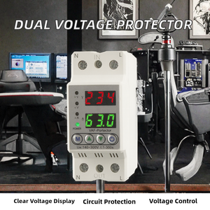 เครื่องป้องกันแรงดันไฟฟ้าแบบคู่เครื่องป้องกันแรงดันไฟฟ้าขดลวดขดลวดทองแดงแบบเฟสเดียวปรับได้220V 40A/63A 1P - Product Image 2