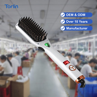 Dispositivo per la Cura dei Capelli Torlin Shine, Spazzola Lisciante Ionica con Riscaldamento Rapido MCH, Controllo della Temperatura LCD