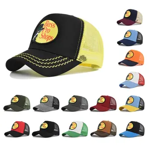 New Arrival Bass Pro Shops Snapback Cap Print Mesh Hat Summer Outdoor Sunshade Casual Trucker Cap Trucker Hats