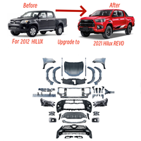 1 Set Conversion Facelift Body Kits pour 2012 2013 2014 Hilux Upgrade to 2021 Hilux REVO Style With Headlights Bumper Hood Grill