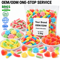 Zure zachte gemengde fruit smaak gummy snoep bulk groothandel aangepaste OEM ODM private label fabrikant TIK TOK Halal