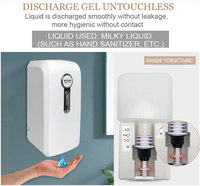 Distributeur de savon liquide automatique en plastique ABS 1000 ml avec capteur, blanc, électrique, en promotion