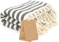 Serviettes de plage 100% coton à rayures diagonales personnalisées en gros, envoyer des serviettes turques gratuites et respirantes