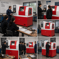 Tour CNC miniature SIEG De6(iKC6) avec 8 stations ATC, portée de 300 mm, MT3, 1500 W, pour laboratoire, éducation, usine, fourniture industrielle