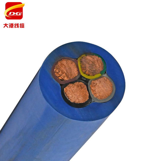 H07RN-F Jhs 4x2.5 4 6 10 16 25 35 Sqmm 450/750V Round/Flat Blue Submersible Water Pump Cable Rubber Cable Best Price From China
