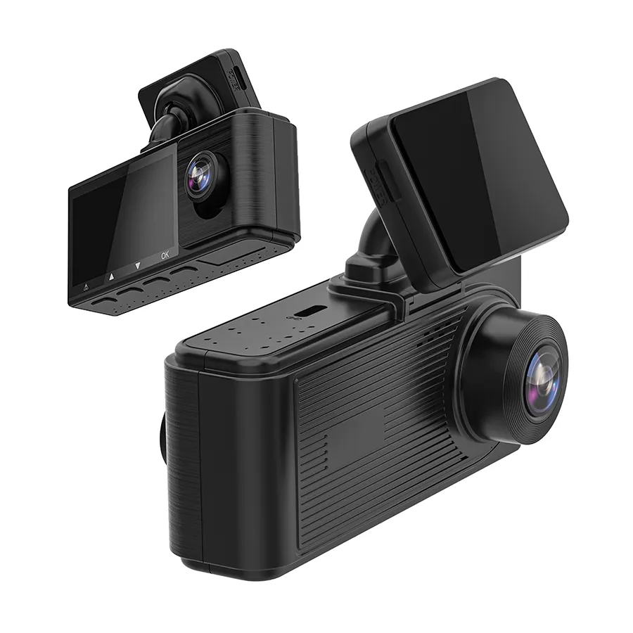 Oem Maatwerk Full Hd 1080P 360 Graden View Dual Lens Auto Dvr Video Auto Camera Recorder Dash Cam Front en Binnen