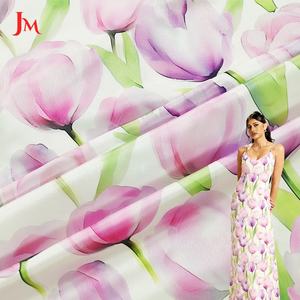 JM Premium Leichtgewichtiger 100% Polyester Textil-Seidensatin-Stoff Digital Bedruckt Maßgeschneidert für Damenbekleidung - Product Image 1