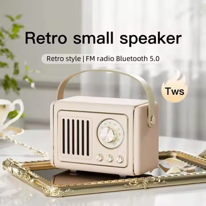 Factory OEM Wholesale Portable Cute <b>Mini</b> Fm Radio <b>Speakers</b> Classical Retro Music Player Sound Stereo Portable Player - Product Image 5