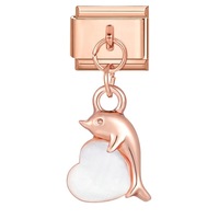 Vente chaude Élégant Fait À La Main En Forme De Coeur Fleur Bowknot Pendentifs À Breloques Italiens Oeil De Chat Pierre Série Bracelets À Breloques Italiens