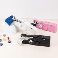 Machine à coudre électronique portable manuelle en cuir, mini machine à coudre pratique avec support