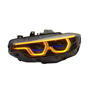 Fari SJC Auto Part per <span class=keywords><strong>BMW</strong></span> <span class=keywords><strong>Serie</strong></span> <span class=keywords><strong>4</strong></span> F32 F36 F80, Luci LED per Auto 2013-2019, Aggiornamento allo Stile con Finiture <span class=keywords><strong>Blu</strong></span>, Lampada Frontale Tricolore - Product Image 2