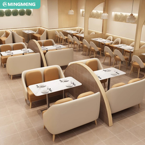 Vente en gros d'ensembles de meubles de restaurant moderne canapé de banquette pour café restauration rapide ensemble de tables à <span class=keywords><strong>manger</strong></span> et de chaises en métal - Product Image 3
