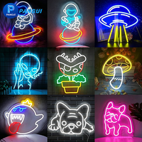 Lettres lumineuses 3D en acrylique RVB colorées OEM ODM avec motif Leon en silicone pour fêtes à domicile