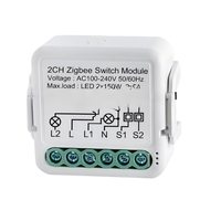 Disjoncteur Zigbee et interrupteur intelligent, module d'interrupteur intelligent Tuya, interrupteur intégré, modèle VM-S08, matériau ABS+PC, 50/60Hz