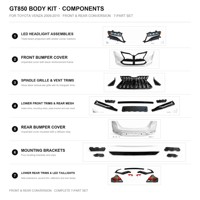 Kit carrosserie Auto Mod GT850 pour Toyota Venza 2009-2015, amélioration de l'esthétique extérieure de la voiture, ensemble complet, pare-chocs, kit de décoration des phares