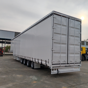 Semi-remorque à rideaux latéraux personnalisable de 120 m³ à 130 m³ pour le transport de marchandises, fourgon sec, 3 essieux, 4 essieux, 5 essieux - Product Image 1