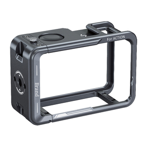 Jaula de cámara de aleación de aluminio para DJI <span class=keywords><strong>OSMO</strong></span> <span class=keywords><strong>Action</strong></span> 5 Pro <span class=keywords><strong>1</strong></span>/4 \ "Tread Hole Cold Shoe Light/Mic funda protectora Vlogging para acción - Product Image 6