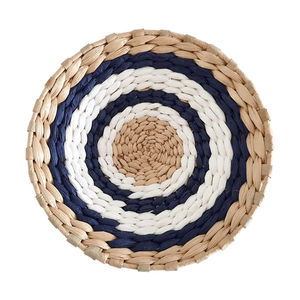 Décoration murale en bois pour <span class=keywords><strong>chambre</strong></span> d'enfants, décor artistique de style Boho, maison en bois, canette en bambou, plaque ronde en rotin, bambou, noir, bon marché, cadeaux, 1 pièce - Product Image 4