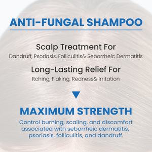 Shampoo antifongique pour le cuir chevelu, traitement <span class=keywords><strong>antipelliculaire</strong></span> à l'acide salicylique, dermatite séborrhéique, folliculite, <span class=keywords><strong>psoriasis</strong></span>, <span class=keywords><strong>shampooing</strong></span> pour cheveux - Product Image 4