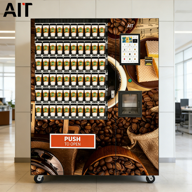 AIT Office Public Area Instant Coffee Milk Tea Noodles Integrated Automatic Vending Machine SDK Cloud-Based Management Remote