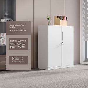 Armoire de classement ignifuge en acier, style moderne et simple, avec porte en verre et serrure, conception démontable pour le stockage financier - Product Image 6