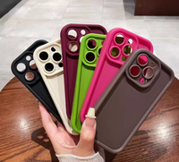 Coque Souple en TPU Colorée pour iPhone 17 Air 16 Pro 15 14 Pro Max 13 12 Mini XR XS 11 8 7 6 Plus avec Protection de l'Objectif de l'Appareil Photo