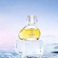 Botol Parfum Isi Ulang Kaca Transparan Bulat 50ml Standar Dengan Tutup Bulat Perak