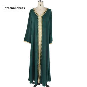 เดรสแม็กซี่เดรสยาวปักลายดอกไม้ชุดเดรสราตรีแฟชั่นสำหรับสตรีชุดเดรสยาวสไตล์ดูไบ - Product Image 3