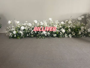 200*50 <span class=keywords><strong>cm</strong></span> arrangement de plantes vertes pour mariage longue table conférence fleur centres de table décoratif mariage fleurs bordeaux - Product Image 2