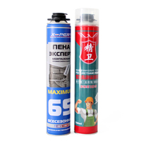 Adhésif industriel monocomposant en polyuréthane expansé pour toutes saisons, 750 ml, résistant, pour le travail du bois, mousse de polyuréthane en spray